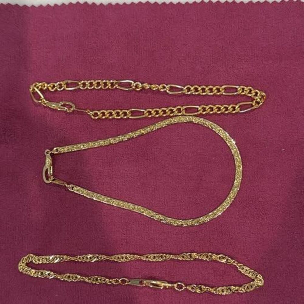 Vintage 3 piece 14K goldplated bracelet set